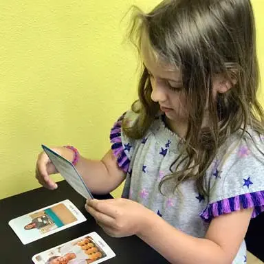 Girl with cards